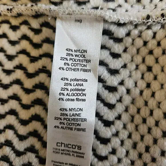 Chico's ladies wool blend long open front vest sweater - Chico's size 2 (large) - Picture 6 of 6